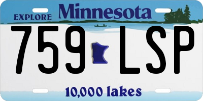 MN license plate 759LSP