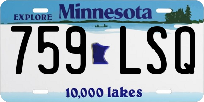 MN license plate 759LSQ