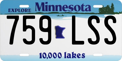 MN license plate 759LSS