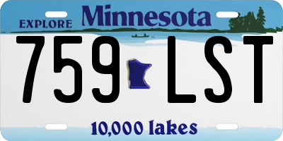 MN license plate 759LST