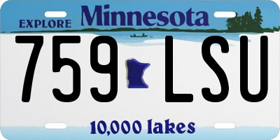 MN license plate 759LSU