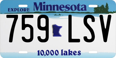 MN license plate 759LSV