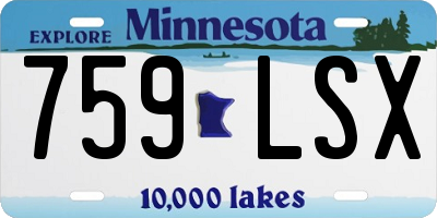 MN license plate 759LSX