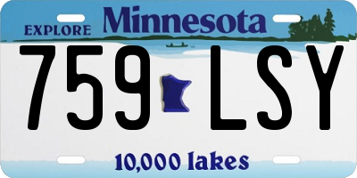 MN license plate 759LSY