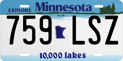 MN license plate 759LSZ
