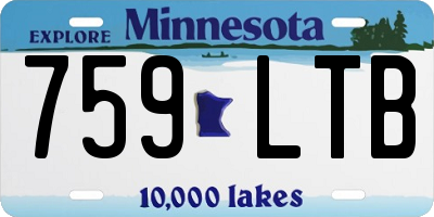 MN license plate 759LTB