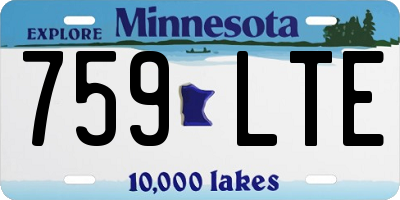 MN license plate 759LTE