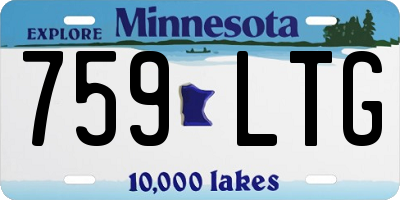MN license plate 759LTG