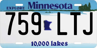MN license plate 759LTJ