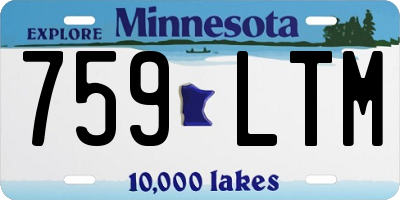 MN license plate 759LTM