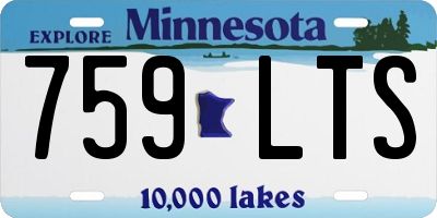 MN license plate 759LTS
