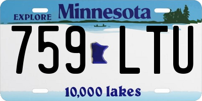 MN license plate 759LTU