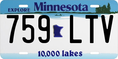 MN license plate 759LTV
