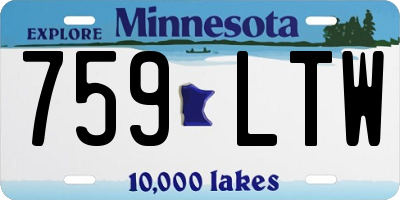 MN license plate 759LTW