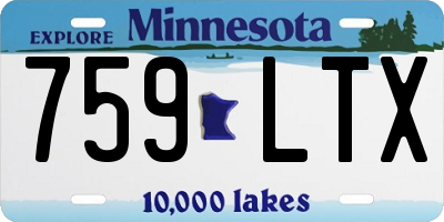 MN license plate 759LTX