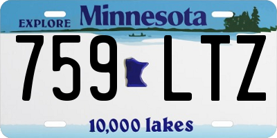 MN license plate 759LTZ