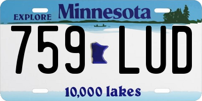 MN license plate 759LUD