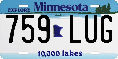 MN license plate 759LUG