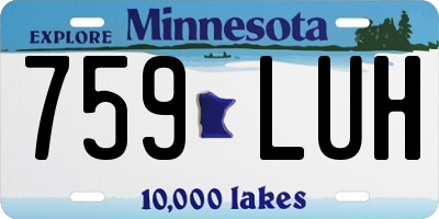 MN license plate 759LUH