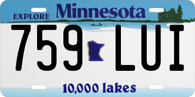 MN license plate 759LUI