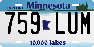 MN license plate 759LUM