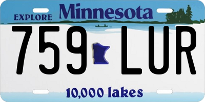MN license plate 759LUR