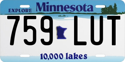 MN license plate 759LUT