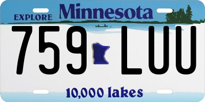 MN license plate 759LUU