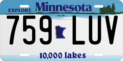 MN license plate 759LUV