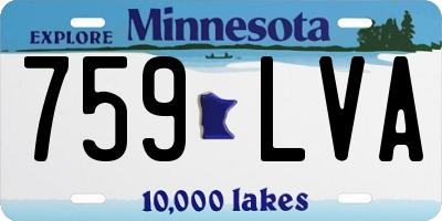 MN license plate 759LVA