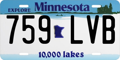 MN license plate 759LVB