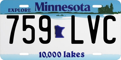 MN license plate 759LVC