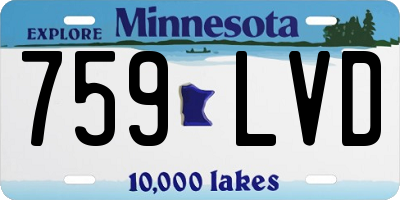 MN license plate 759LVD