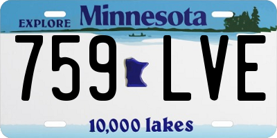 MN license plate 759LVE