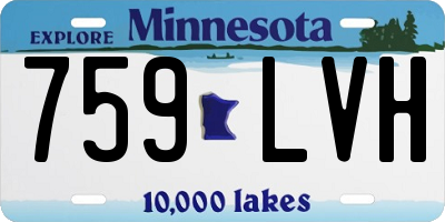MN license plate 759LVH