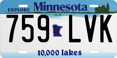 MN license plate 759LVK