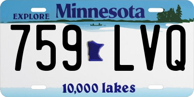 MN license plate 759LVQ