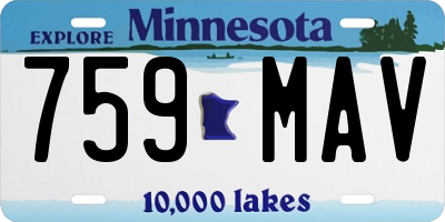 MN license plate 759MAV