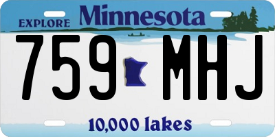 MN license plate 759MHJ