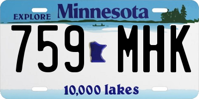 MN license plate 759MHK