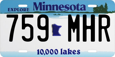 MN license plate 759MHR