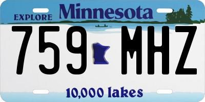 MN license plate 759MHZ