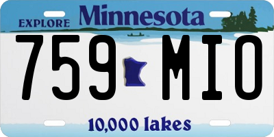 MN license plate 759MIO