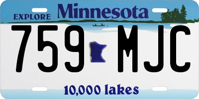 MN license plate 759MJC
