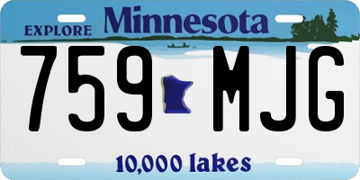 MN license plate 759MJG