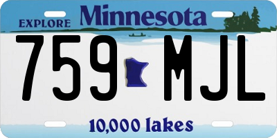 MN license plate 759MJL