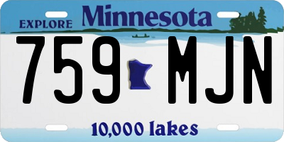 MN license plate 759MJN