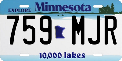 MN license plate 759MJR