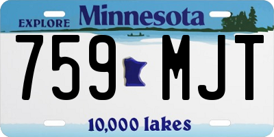 MN license plate 759MJT
