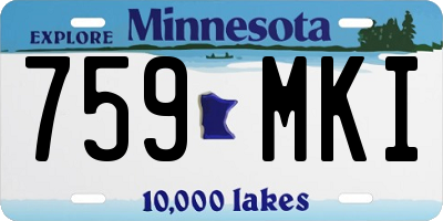 MN license plate 759MKI